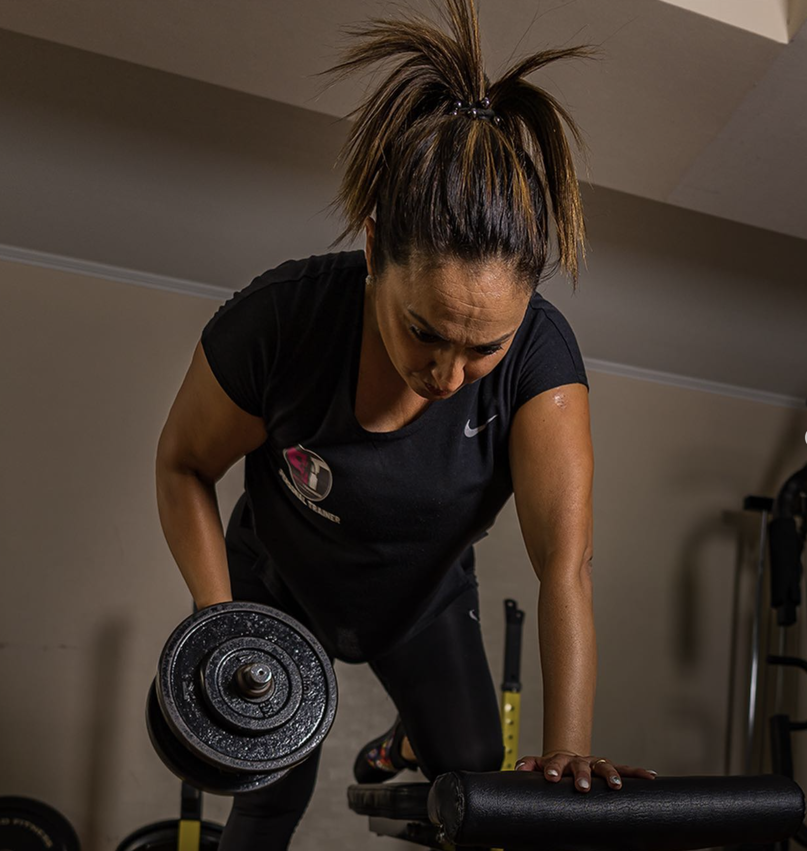 Patricia entrenando
